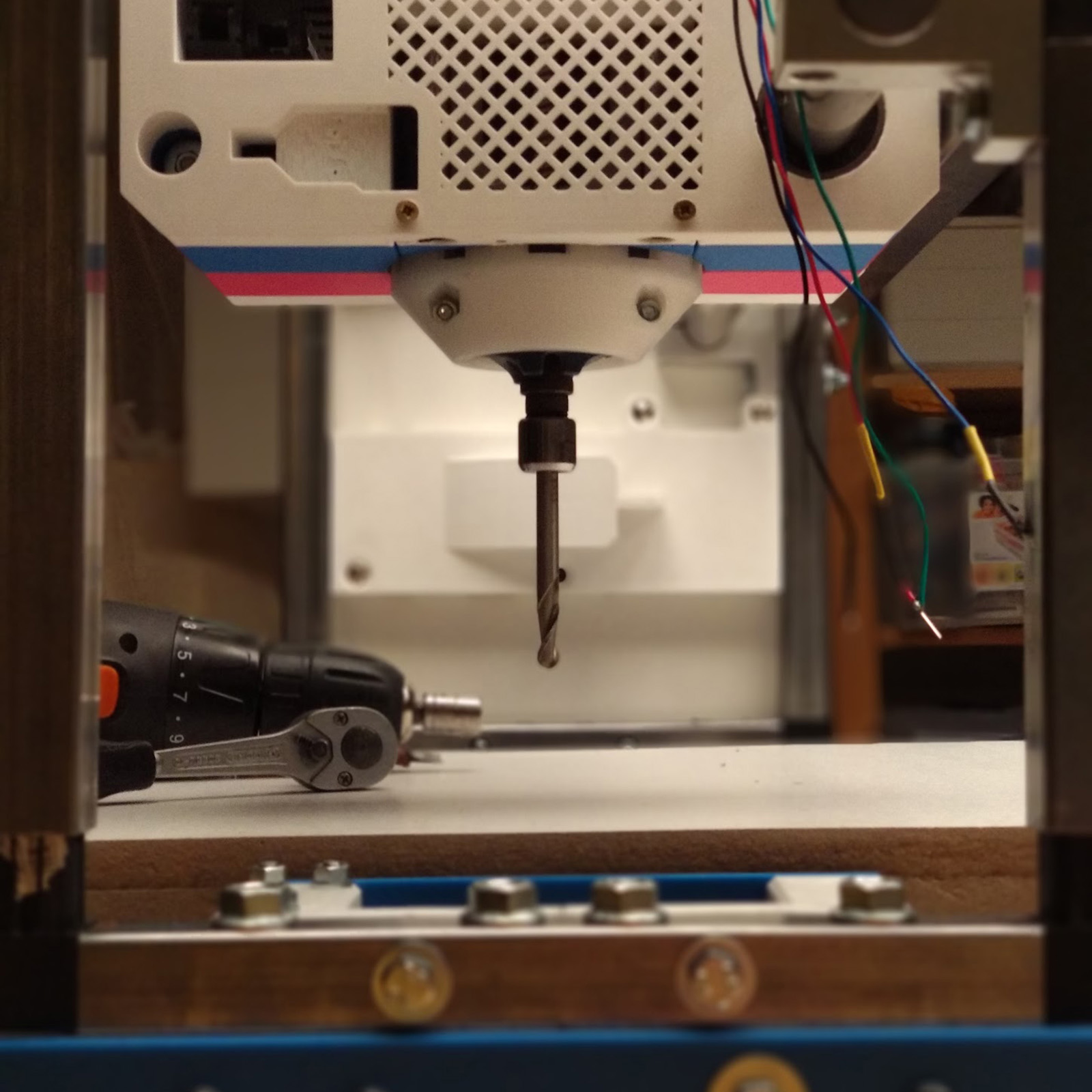 Close up of the spindle (Bosch mill)